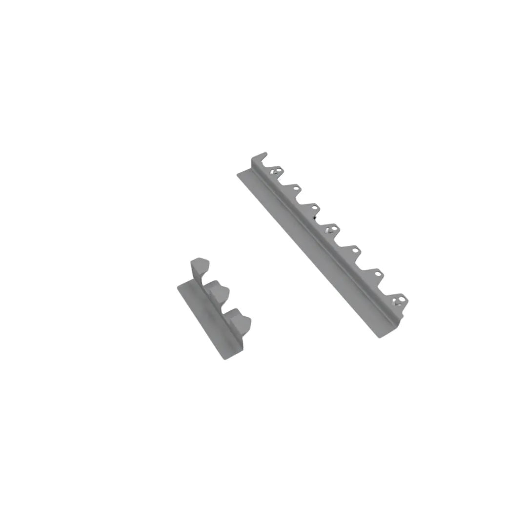 QM Drain Curbless Bracket Kit, designed for seamless integration into curbless shower installations. This kit provides secure support for linear drains, ensuring efficient water drainage while maintaining a clean, minimalist design for modern luxury bathrooms.