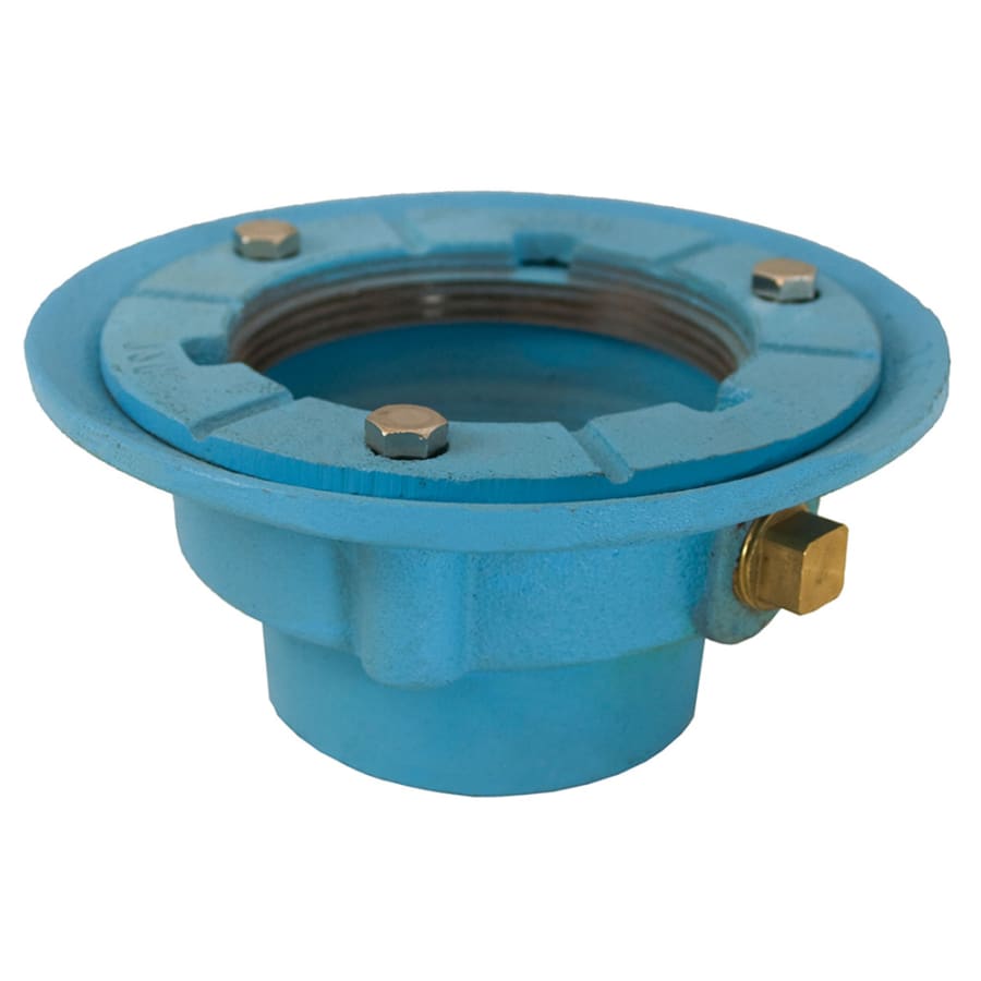 QM Drain Cast Iron High Flow Clamp Down Drain, featuring a durable cast iron construction with a high-flow design. This drain is ideal for heavy-duty applications, offering secure clamping for efficient water evacuation, making it perfect for commercial and residential drainage systems.