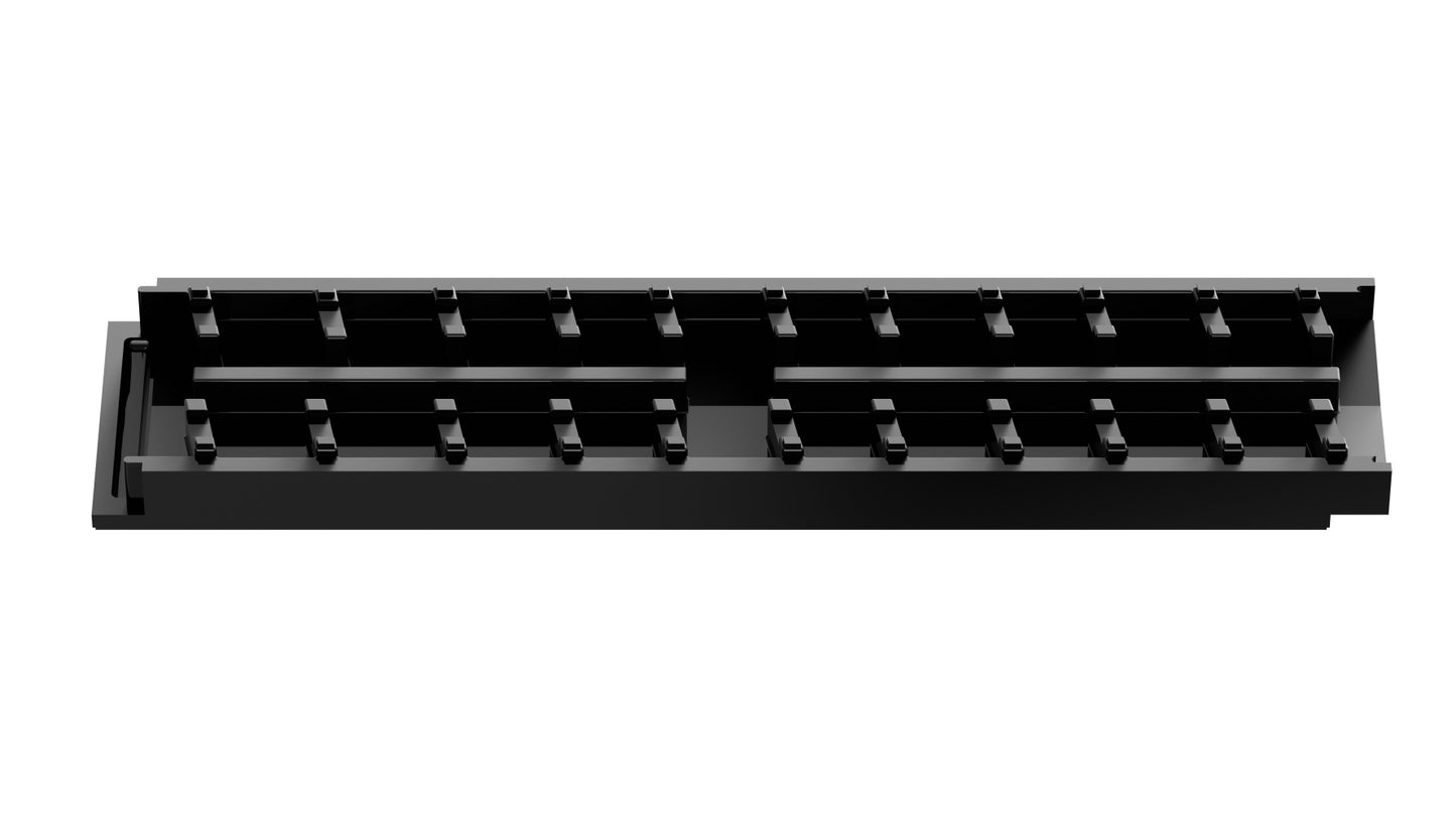 QM Drain Invisible Modular Linear Drain System Channel 34in, designed to provide efficient water drainage in modern bathroom and outdoor installations. Crafted for durability and seamless integration, this channel ensures optimal performance with a sleek, minimalist design for high-end drainage systems.