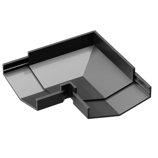Adjustable linear drain corner designed for efficient water flow in shower corners. Prevents water pooling and ensures smooth drainage during installation.