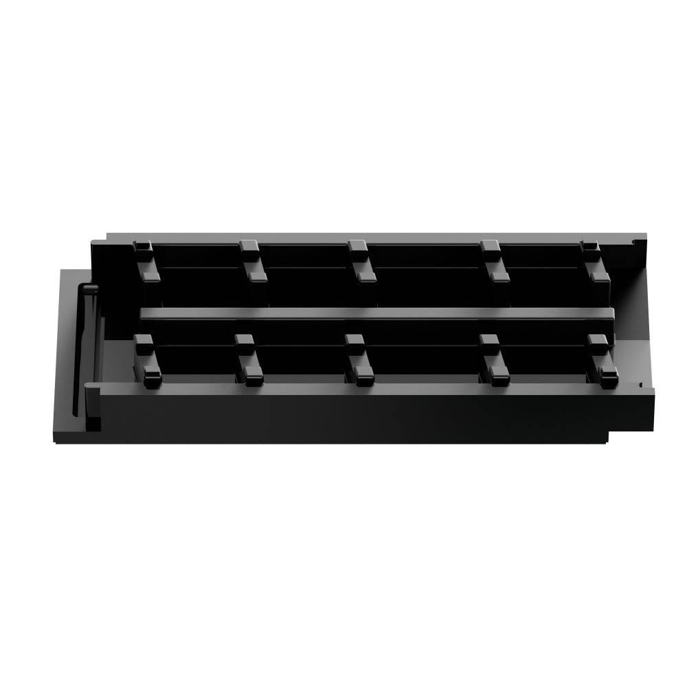 QM Drain Invisible Modular Linear Drain System Channel 18in, designed for efficient water drainage in compact spaces. This durable channel ensures smooth integration with modern shower and outdoor drainage systems, offering a sleek, minimalist aesthetic and reliable performance