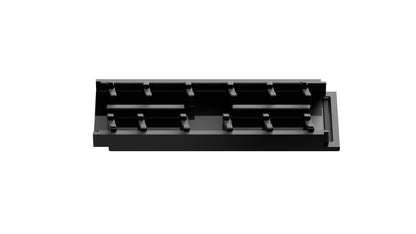 QM Drain Invisible Modular Linear Drain System Channel 22in, designed for efficient water drainage in medium-sized spaces. This durable channel ensures smooth integration into modern shower and outdoor drainage systems, offering high performance with a sleek, minimalist design.
