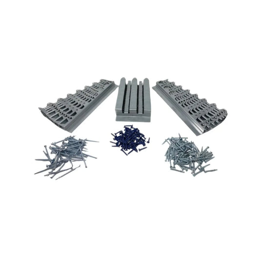 QM Drain Curbless Bracket Kit, designed for secure installation of linear drains in curbless shower systems. This durable stainless-steel kit ensures efficient water drainage and seamless integration into modern shower floors, maintaining a minimalist design for luxury bathroom installations.