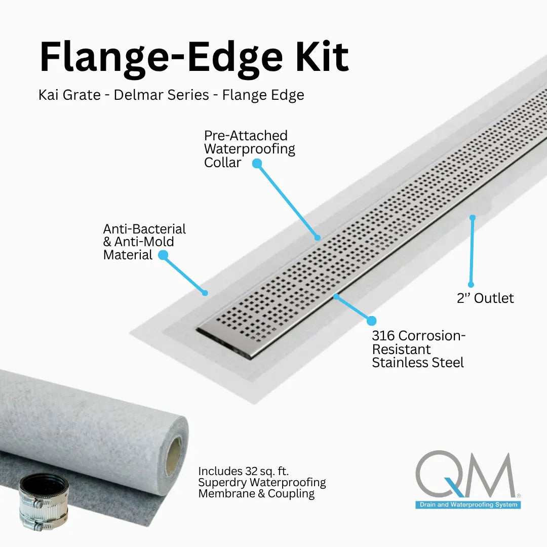 Kai Delmar Flange Edge Linear Drain