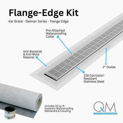 Kai Delmar Flange Edge Linear Drain