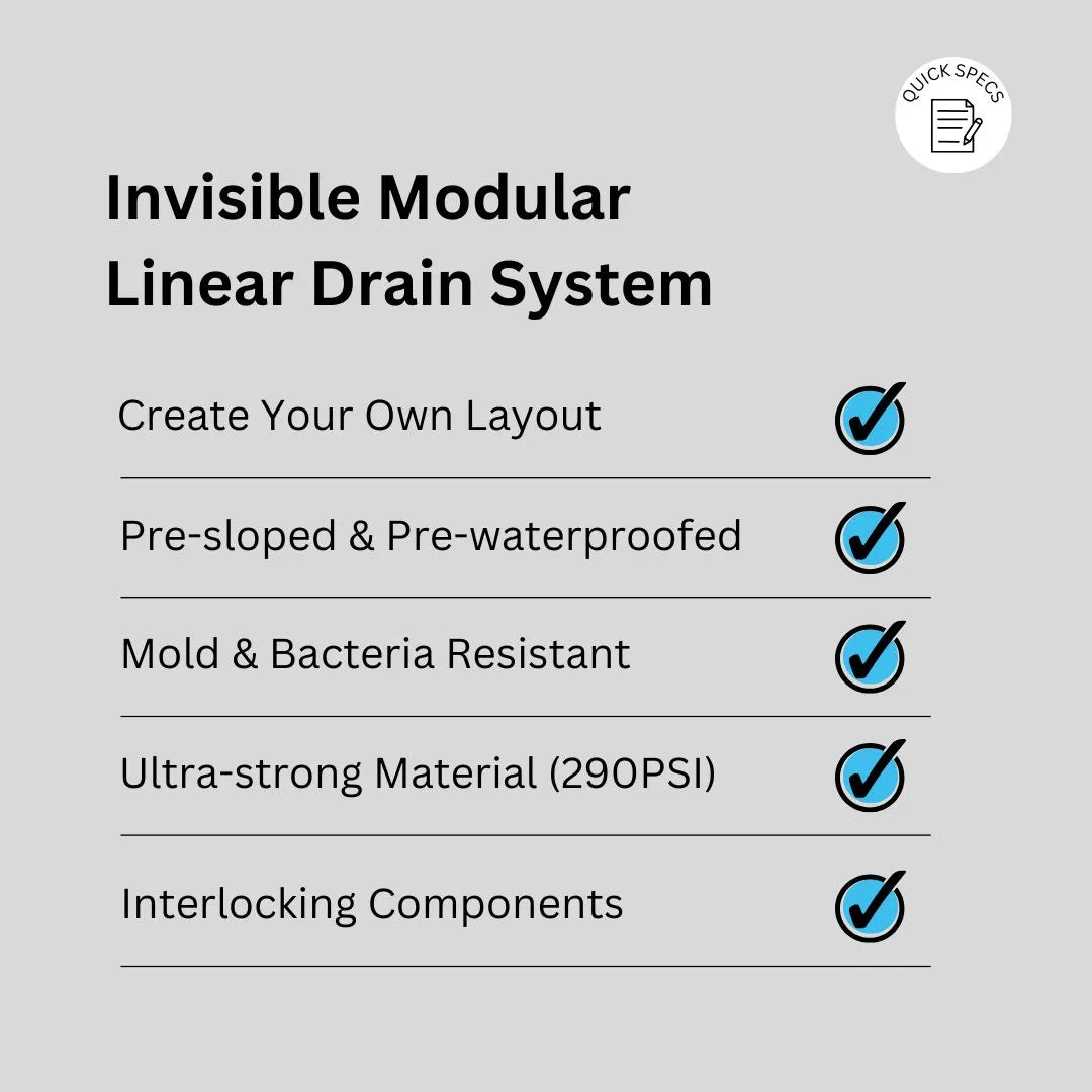 Invisible Modular Linear Drain System