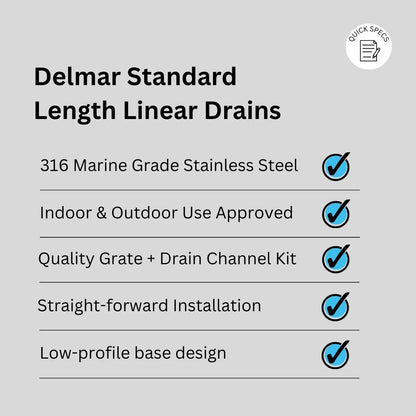 Delta Delmar Standard Length Linear Drain