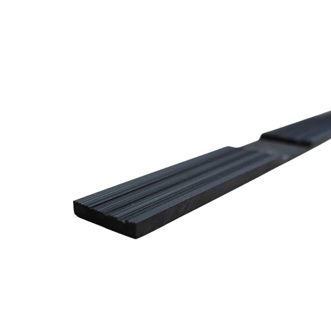 Modern bathroom materials shot featuring the QM Drain Tile Frames 2-Unit Set—two stainless-steel adjustable frames designed to support and align linear drain grates flush with surrounding tiles, ensuring precise installation, waterproof sealing, and a seamless floor finish.